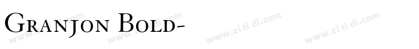 Granjon Bold字体转换